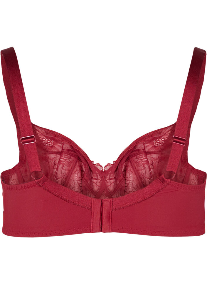 Underwire lace bra, Rhubarb, Packshot image number 1