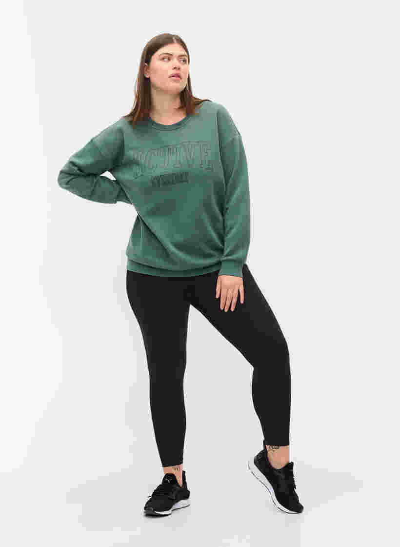 Sweatshirt with sporty print, Dark Forest, Model image number 2