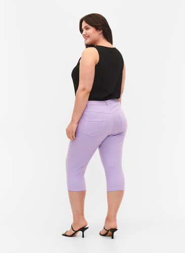 Tight-fitting Emily capri trousers, Lavender, Model image number 1