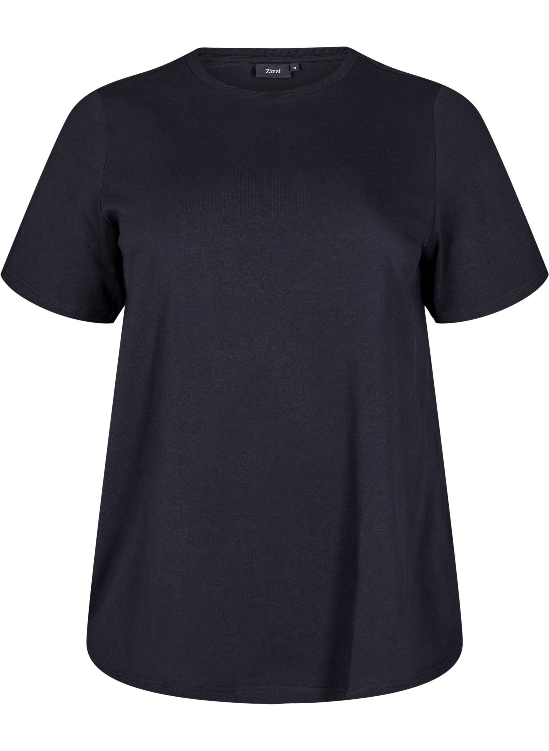 Zizzifashion T-shirt in organic cotton with a round neck, Black, Packshot image number 0