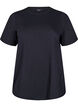 T-shirt in organic cotton with a round neck, Black, Packshot image number 0