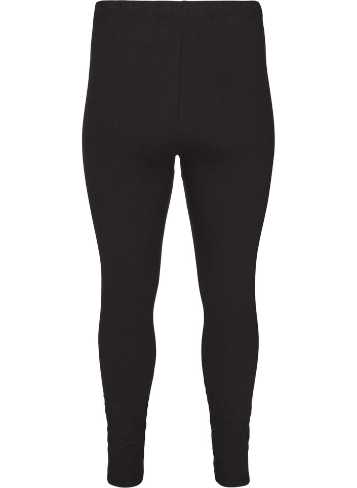 Leggings in cotton with lining, Black, Packshot image number 1