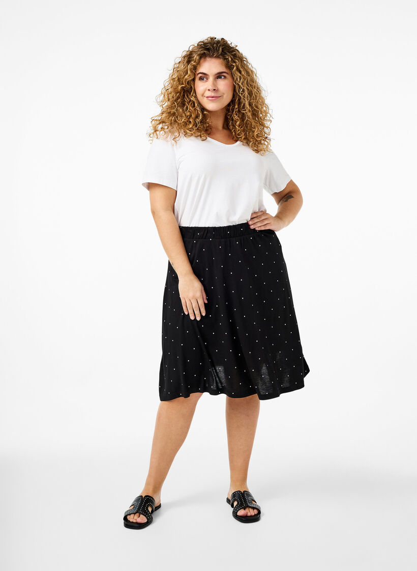 2-pack skirt in viscose, Black, Model image number 0