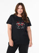 Christmas t-shirt in organic cotton, Black, Model image number 0