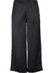 Wide leg satin trousers, Black, Packshot image number 0