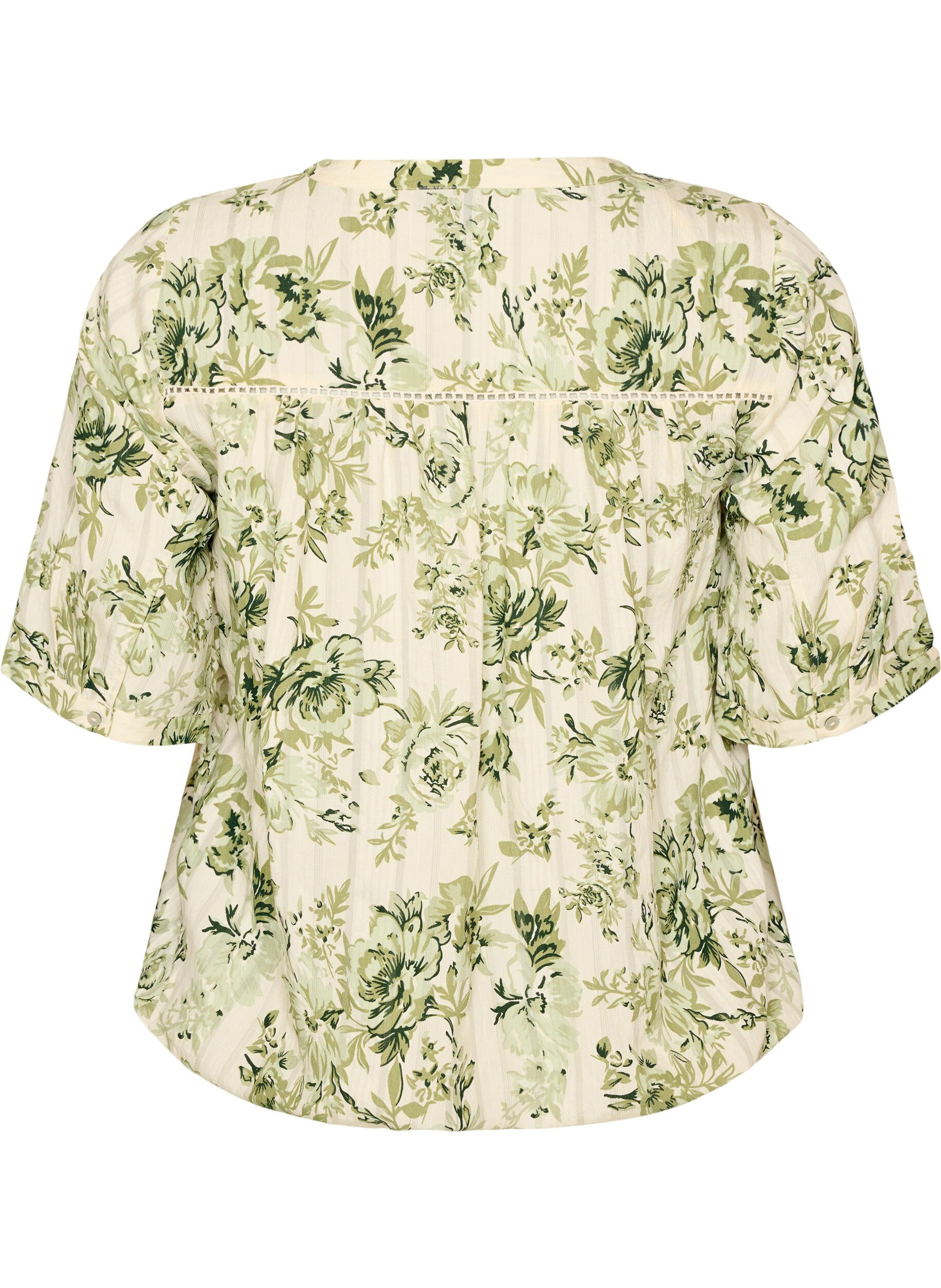 ZizzifashionBlouse with print and 1/2 sleeves, Green, Packshot image number 1