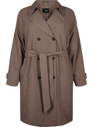Trench coat with belt and slit, Chocolate Chip, Packshot