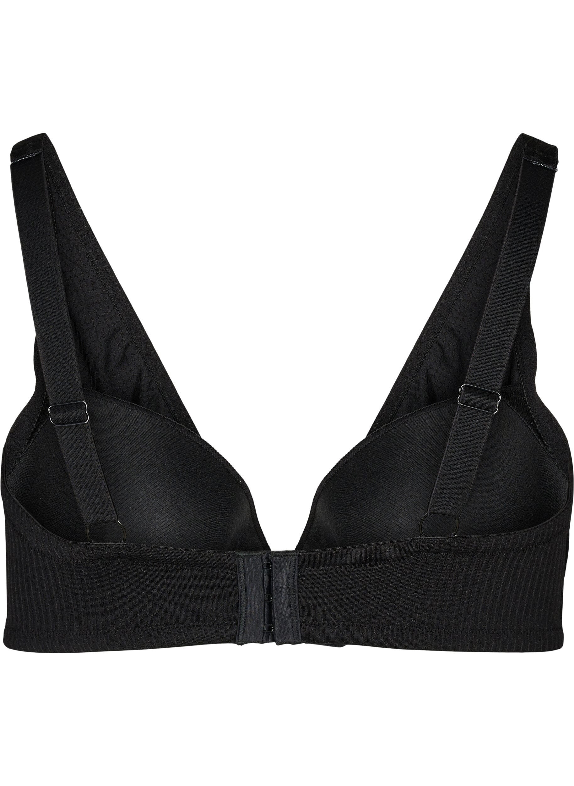 Zizzifashion Slightly textured underwire bra, Black, Packshot image number 1