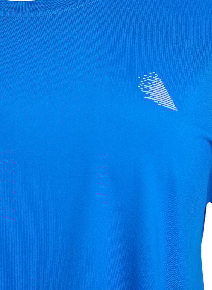 Solid-coloured training T-shirt, Blue, Packshot image number 2
