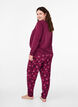 Cotton pyjamas pants with print, Dark Bordeaux, Model image number 1