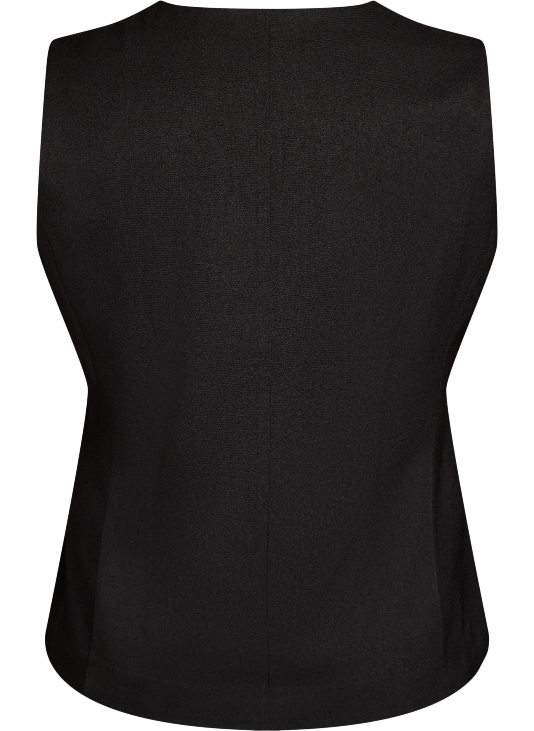 Zizzifashion Waistcoat with button closure, Black, Packshot image number 1