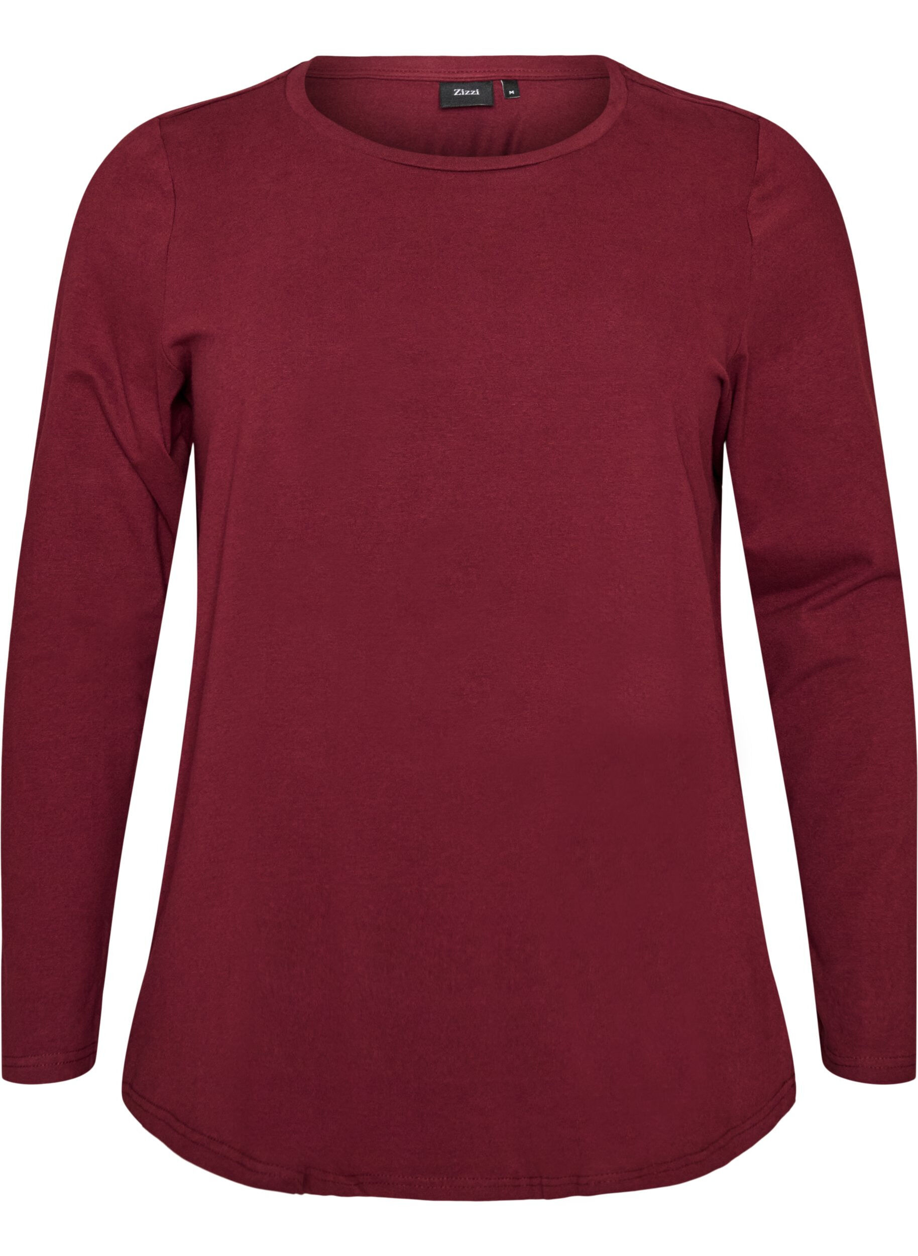 Basic jersey blouse with long sleeves