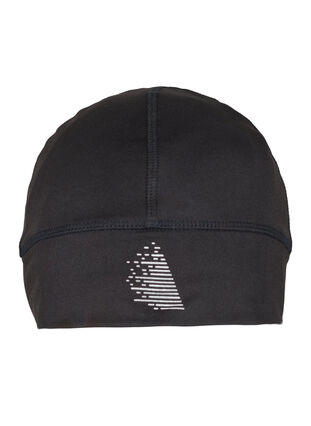Running hat with reflector, Black, Packshot image number 0