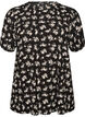 Blouse with long sleeves and floral print, Black, Packshot image number 0
