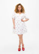 Dress with cherry print and a-shape, B. White/Cherry, Model image number 2