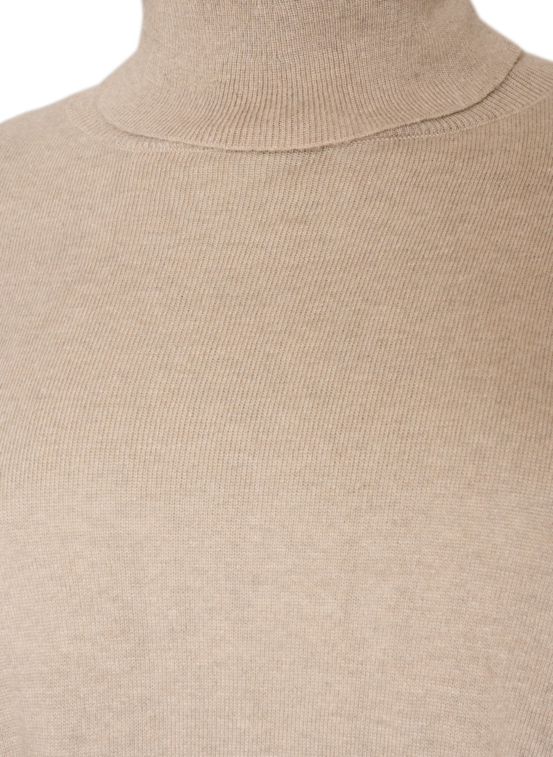 ZizzifashionTurtleneck jumper with a loose fit, Beige, Packshot image number 2