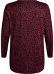 Leopard print blouse with long sleeves, Dark Bordeaux, Packshot image number 1