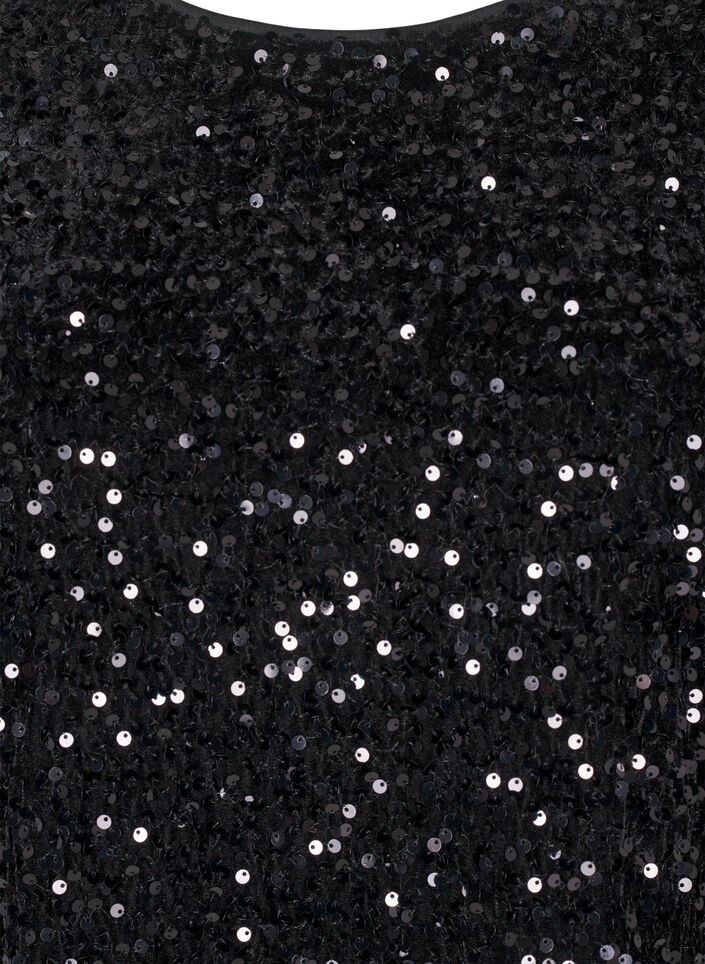 Sequin dress with bow detail, Black, Packshot image number 2