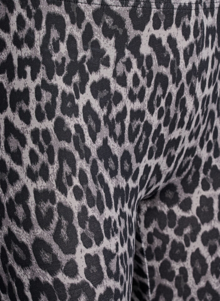 Viscose leggings with leopard print, Dark Grey, Packshot image number 2