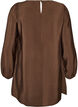 Tunic in viscose with lace detail, Brown, Packshot image number 1