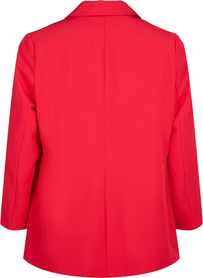 Suit jacket with gold buttons and pockets, Tango Red, Packshot image number 1