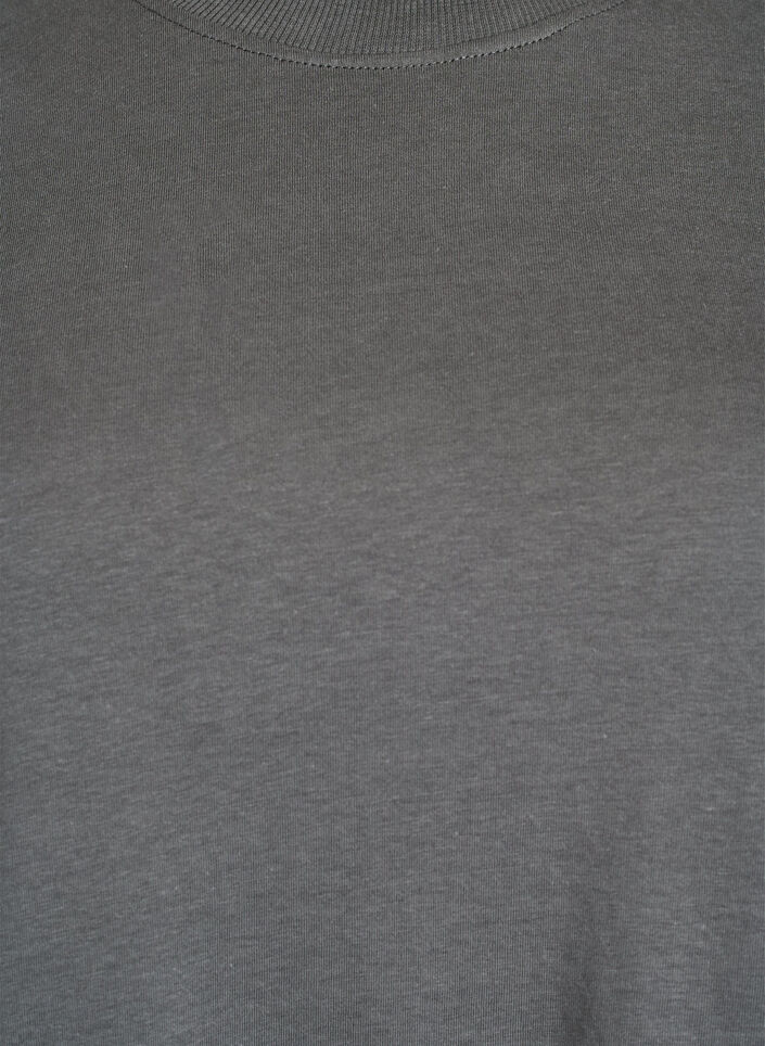 Basic cotton T-shirt with round neck, Grey, Packshot image number 2