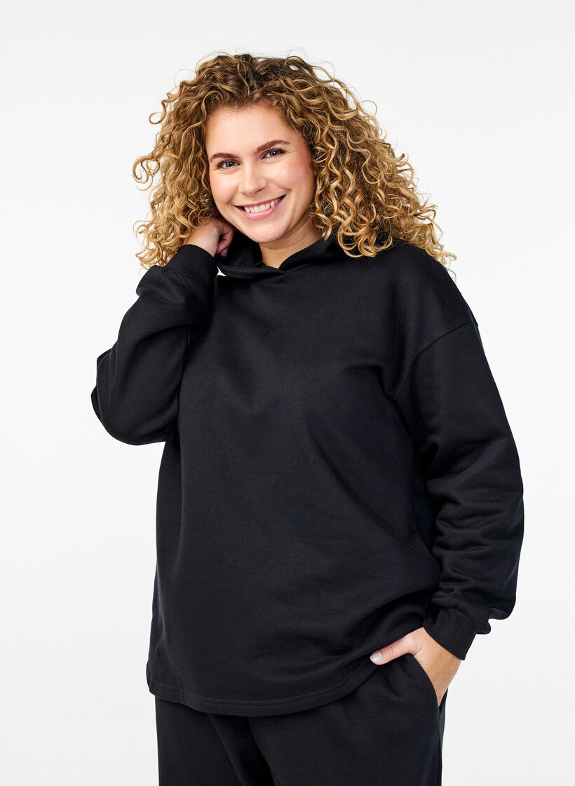 Hooded sweatshirt, Black, Model image number 0