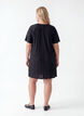 Jersey tunic with textured stripes, Black, Model image number 1