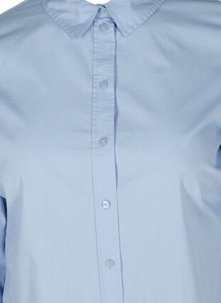 Organic cotton shirt with collar and buttons, Blue Heron, Packshot image number 2