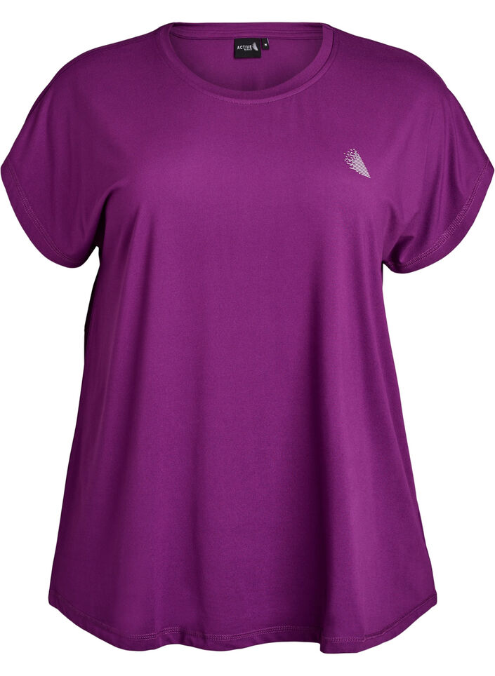 Solid-coloured training T-shirt, Purple, Packshot image number 0