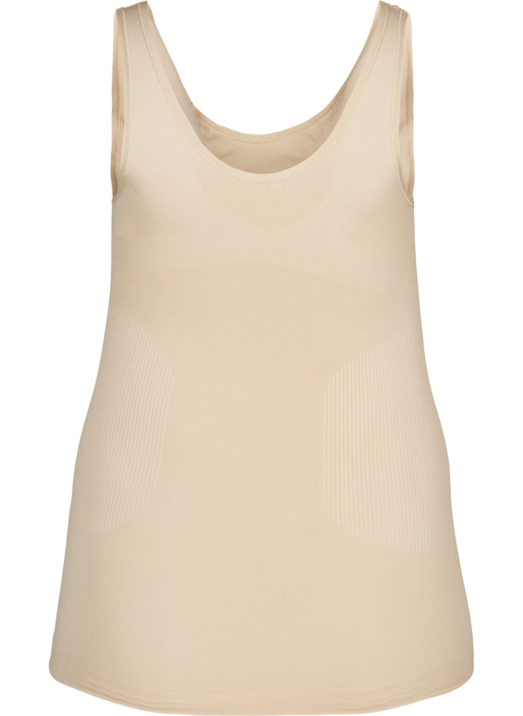 Zizzifashion Shapewear top with wide straps, Beige, Packshot image number 1