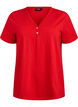 T-shirt with button detail, Red, Packshot image number 0