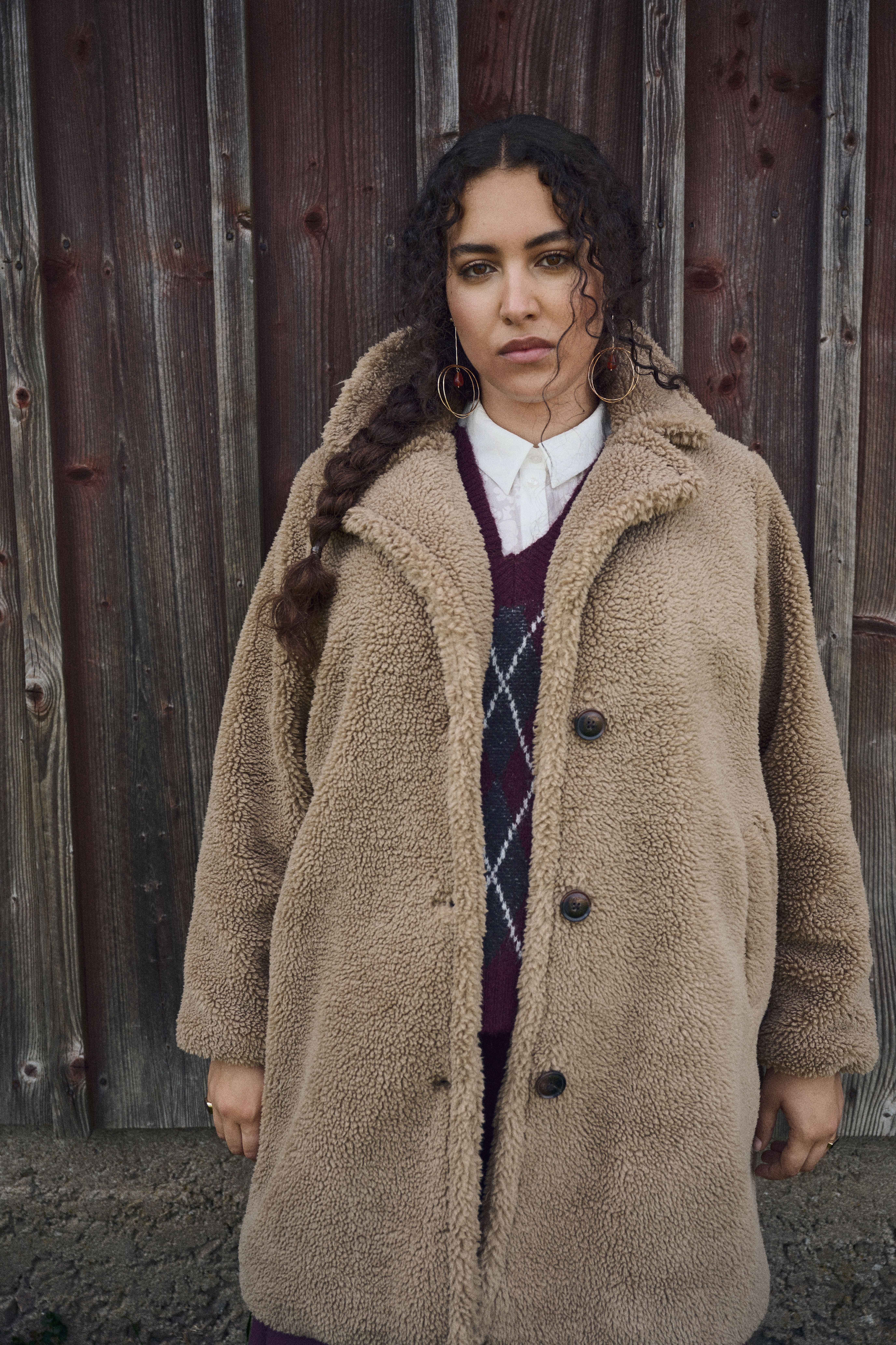 Zizzifashion Checked waistcoat and skirt, , Model