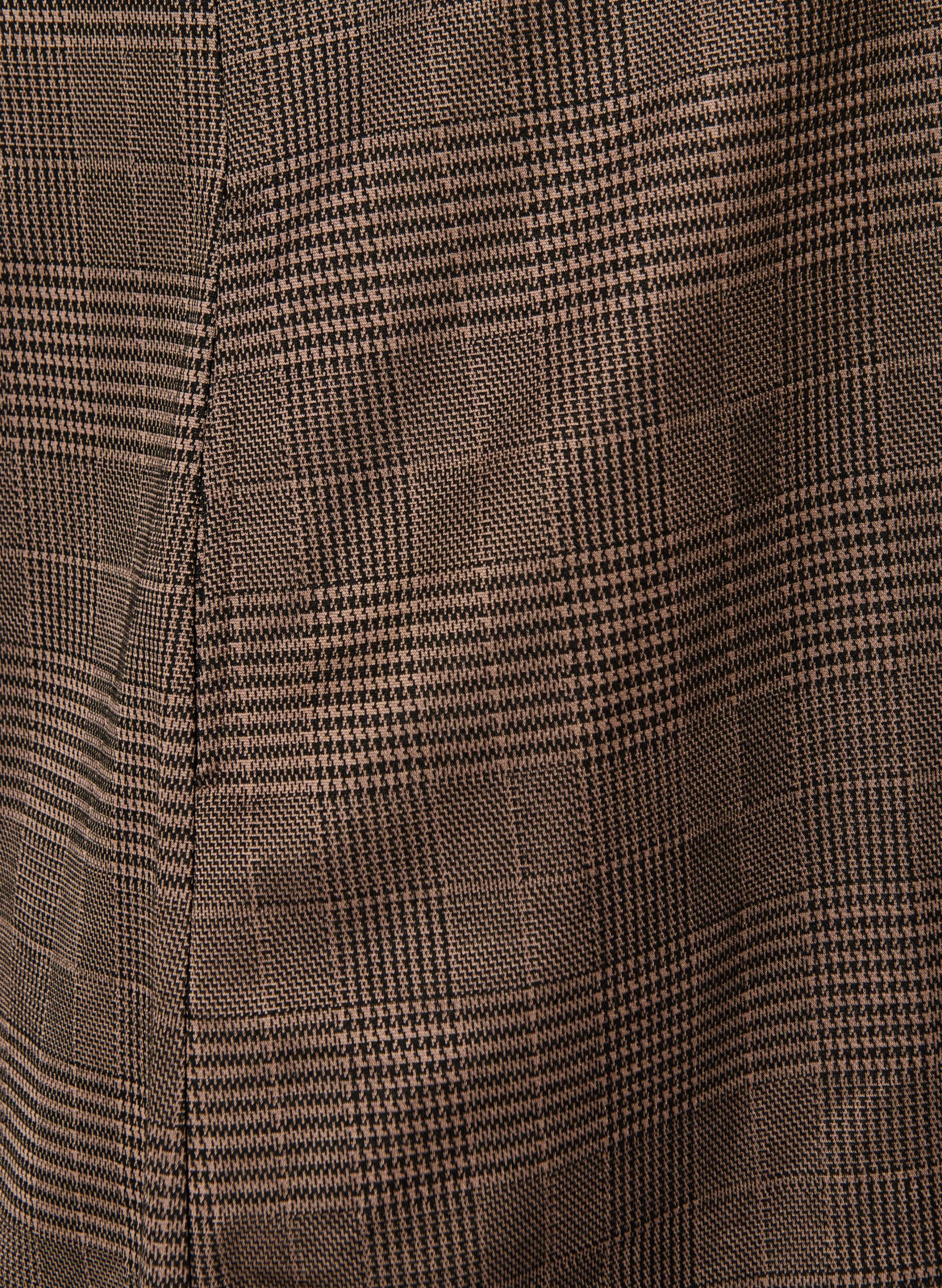 ZizzifashionShort checked dress with a shirt collar, Brown, Packshot image number 3