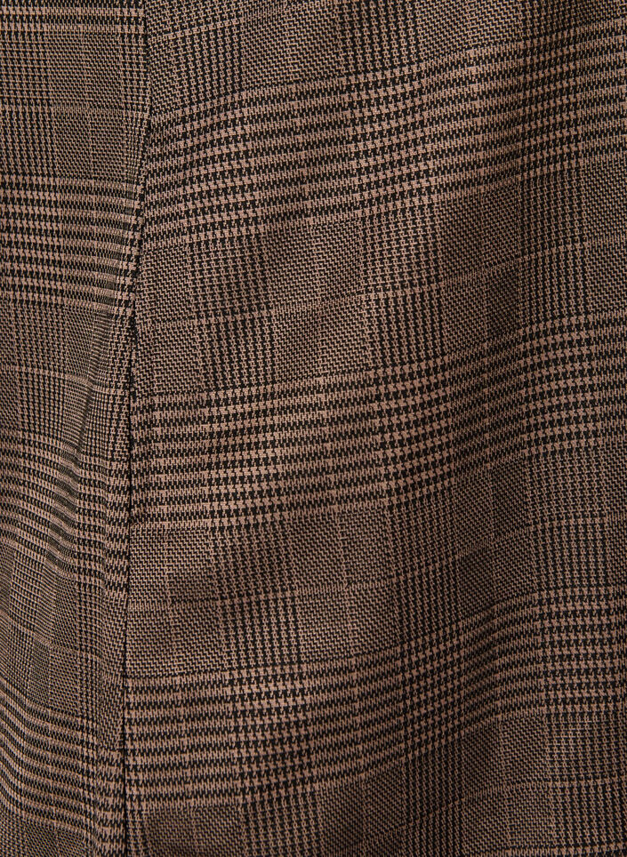 Short checked dress with a shirt collar, Brown, Packshot image number 3