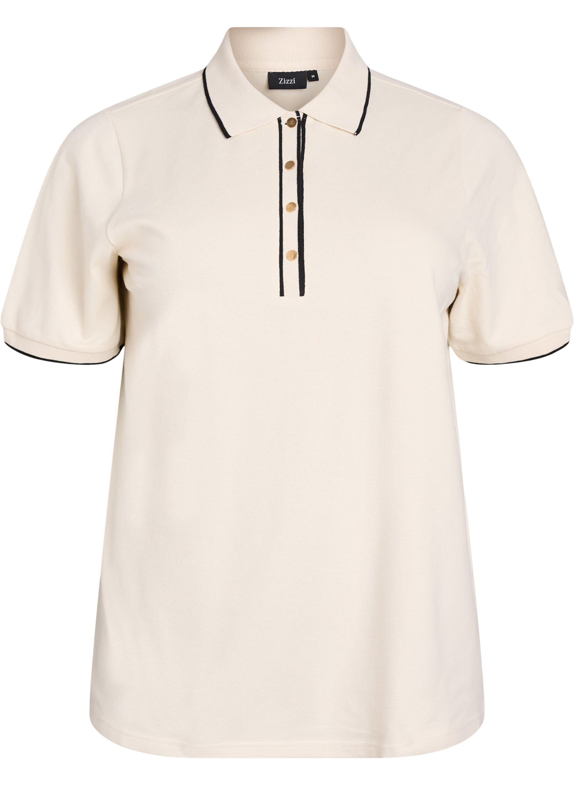 Zizzifashion Short sleeve polo shirt, Beige, Packshot image number 0