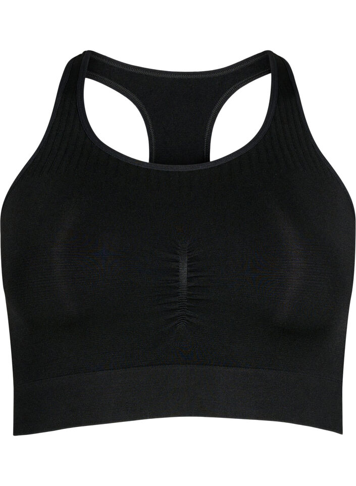 Seamless bra top, Black, Packshot image number 0