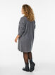 Knee-length jersey dress with a V-neck and collar, Dark Grey, Model image number 2