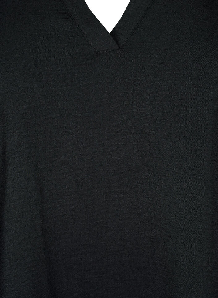 Blouse with 3/4 sleeves, Black, Packshot image number 2