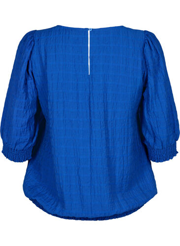 Smock blouse with lyocell (TENCEL™), Strong Blue, Packshot image number 1
