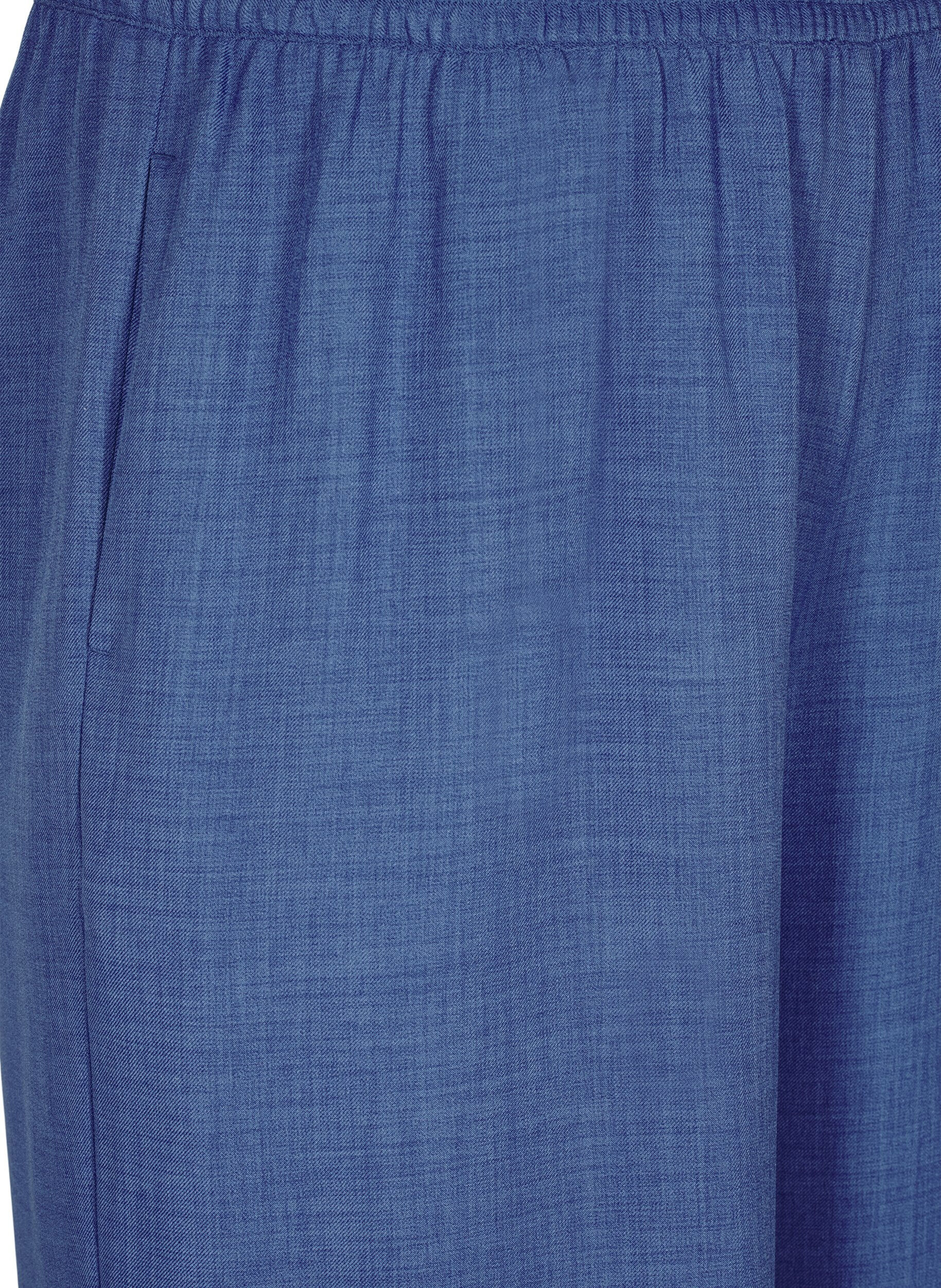 ZizzifashionLoose trousers with elasticated waistband and pockets, Blue, Packshot image number 2