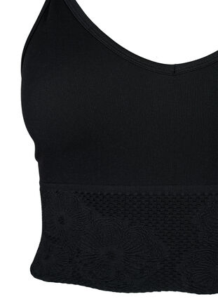 Seamless bra top, Black, Packshot image number 2