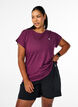 Solid-coloured workout T-shirt, Purple, Model image number 0