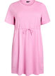 FLASH - Short T-shirt dress with tie belt, Pink, Packshot image number 0