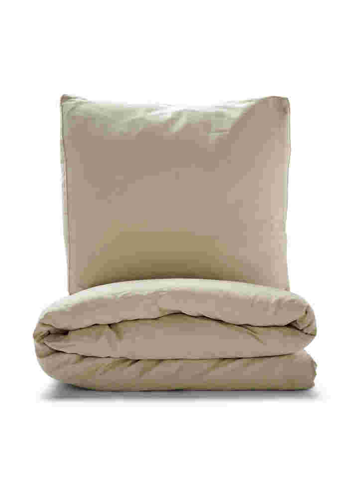 Plain cotton bed linen, Oxford Tan, Packshot image number 0