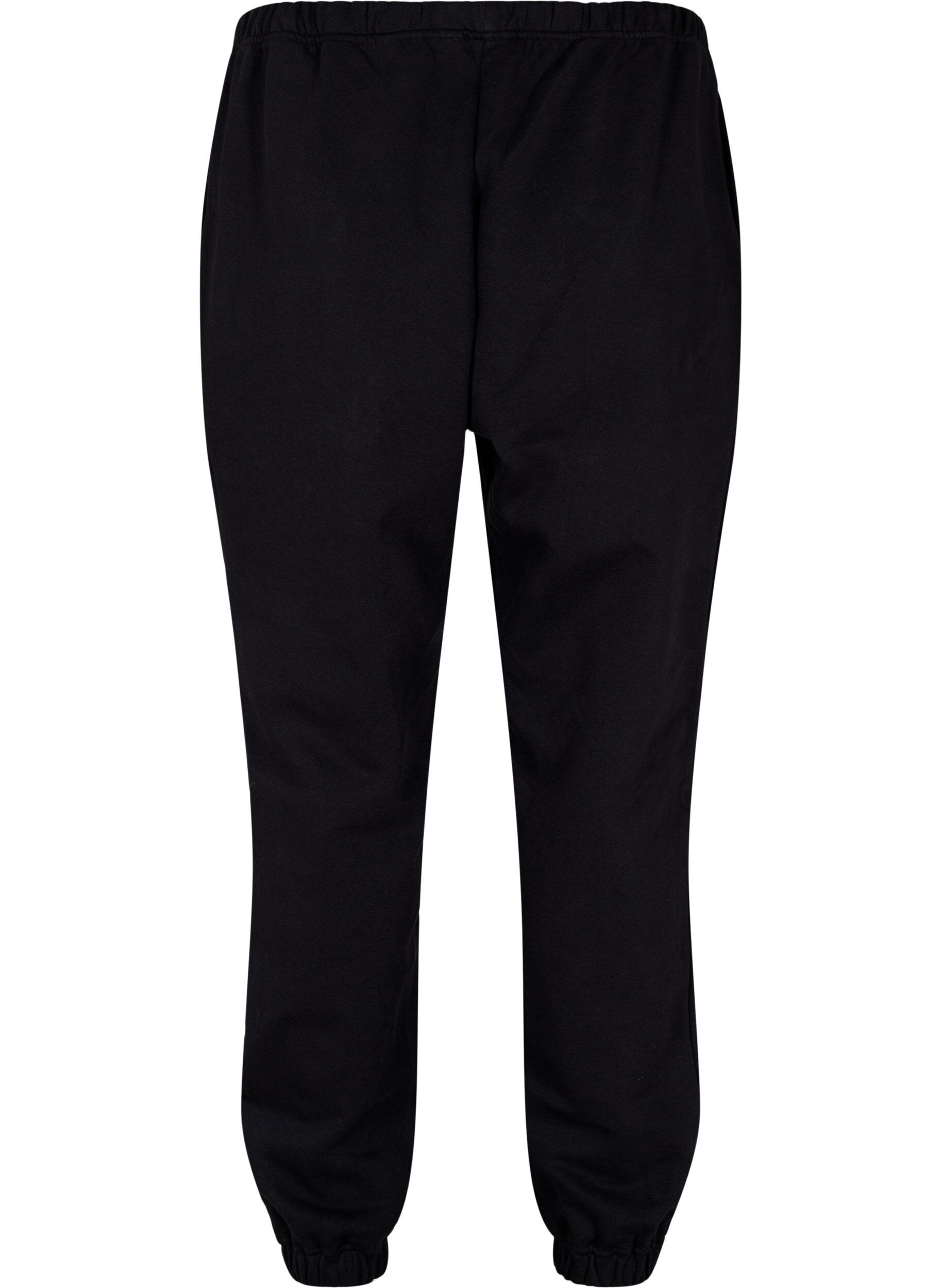 ZizzifashionLoose cotton trousers with pockets, Black, Packshot image number 1