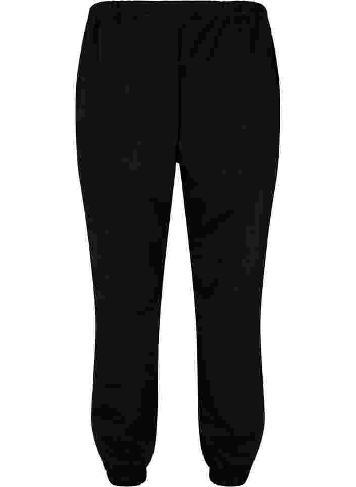 Loose cotton trousers with pockets, Black, Packshot image number 1
