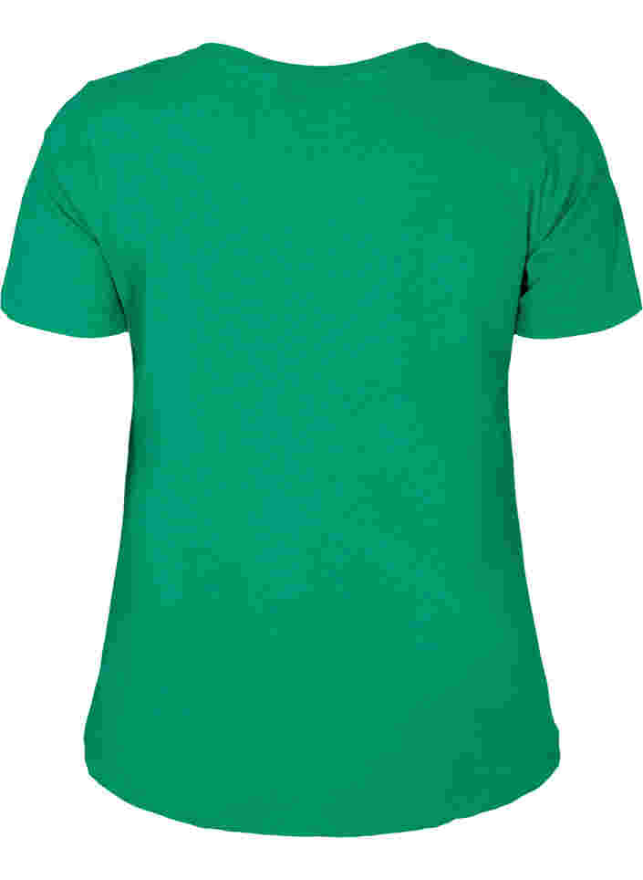 Basic plain cotton t-shirt, Jolly Green, Packshot image number 1