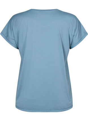 Short-sleeved workout t-shirt, Smoke Blue, Packshot image number 1