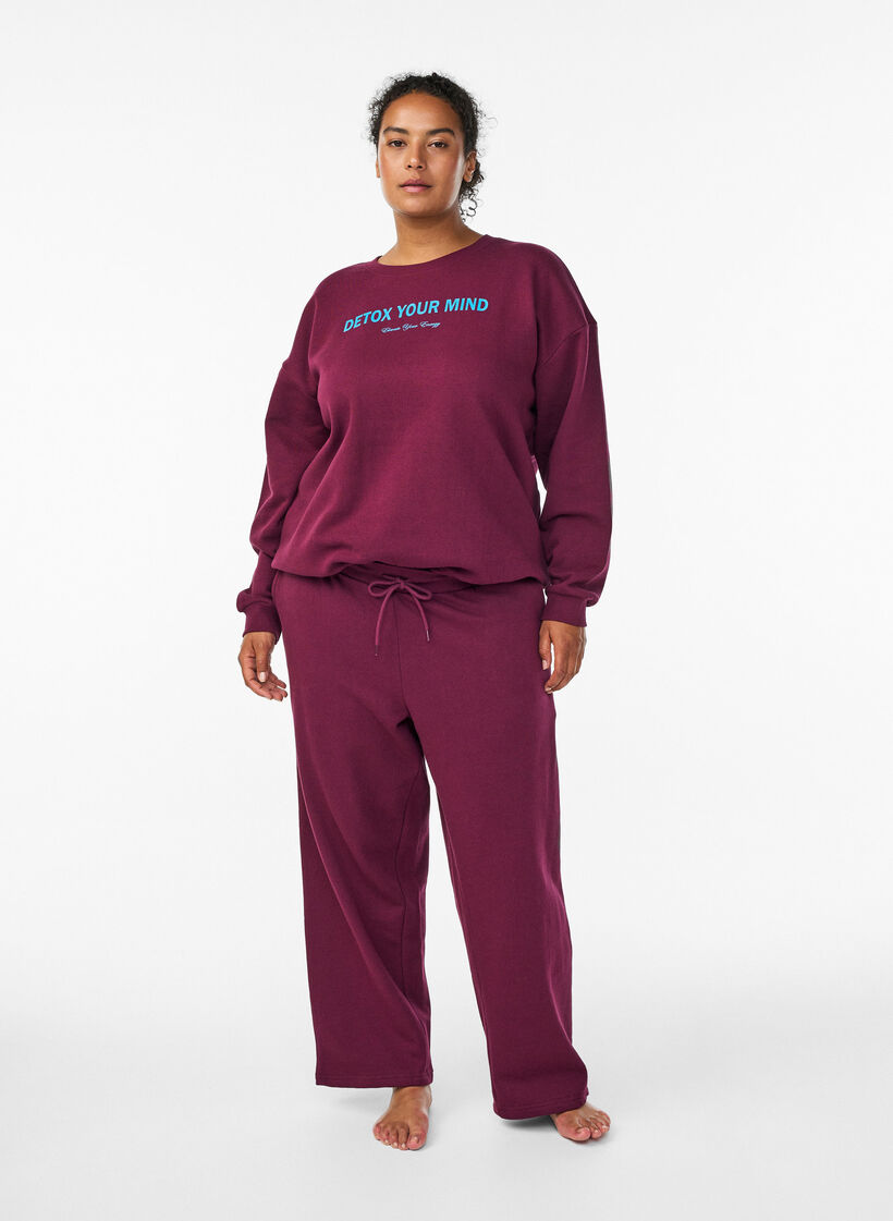 Sweatpants with pockets, Dark Bordeaux, Model image number 0